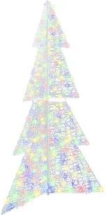 vidaXL Choinka z 240 diodami LED Wielokolorowe 180 cm Akryl - Ozdoby bożonarodzeniowe - miniaturka - grafika 1