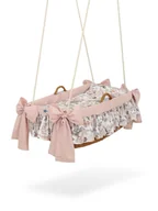 Łóżeczka i kojce - Kosz Mojżesza kołyska wisząca- Róże sepia - miniaturka - grafika 1