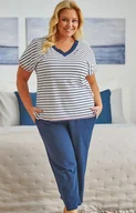 Piżamy damskie - Doctor Nap bawełniana piżama damska w paski PB.5369, Kolor granatowo-biały, Rozmiar L, Doctor Nap - Primodo.com - miniaturka - grafika 1