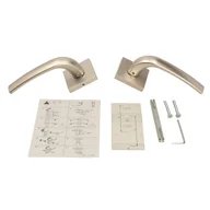 Klamki - Klamka do drzwi wewnętrznych na rozecie Teri nikiel satynowy Inspire - miniaturka - grafika 1