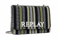 Torebki damskie - Replay Damska torba na ramię FW3000, 1623 Black + LT Yellow + Off White, 1623 Black + Lt Yellow + Off White - miniaturka - grafika 1
