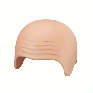 TEMU 1 szt. Uniseksowa Czapeczka z Lateksem na Łysinę do Kostiumu i Cosplay'u na Halloween - Materiał PVC, Gładki Jasny Beż, Realistyczna Linia - Pozostałe akcesoria fryzjerskie - miniaturka - grafika 1