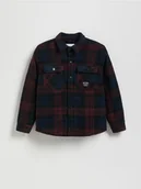 Bluzki dla chłopców - Reserved - Koszula typu shacket - bordowy - miniaturka - grafika 1