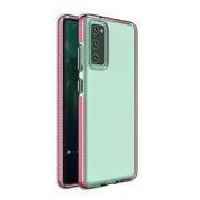 Etui i futerały do telefonów - Spring Case pokrowiec żelowe etui z kolorową ramką do Samsung Galaxy A72 4G ciemnoróżowy - miniaturka - grafika 1