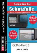 Dekielki do obiektywów - soczewki + digiCOVER Set GoPro Hero 8 (2 x digiCOVER + 3 x osłona soczewki) - miniaturka - grafika 1