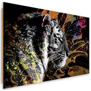 Obrazy i zdjęcia na płótnie - Obraz Deco Panel, Tygrys na kolorowym tle (Rozmiar 100x70) - miniaturka - grafika 1