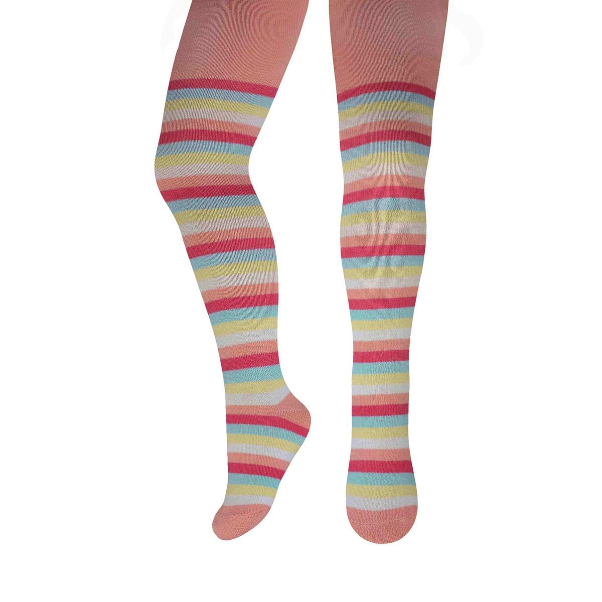 Dziecięce rajstopy bawełniane kolorowe paski Milusie r.92/98