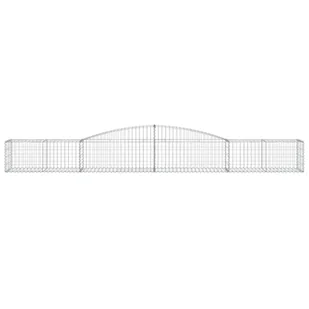 Kosze gabionowe, 6 szt, 400x50x40/60 cm, galwanizowane żelazo - Ogrodzenia - miniaturka - grafika 5