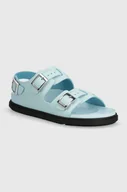 Sandały damskie - Birkenstock sandały skórzane Cannes damskie kolor niebieski 1026444 - miniaturka - grafika 1