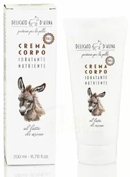 Naturalny Krem do Ciała na Bazie Oślego Mleka, Delicato d Asina, 200ml - Balsamy i kremy do ciała - miniaturka - grafika 1