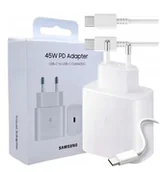 Ładowarki do telefonów - SZYBKA ŁADOWARKA SIECIOWA SAMSUNG SUPER FAST CHARGER 45W + KABEL 1M USB-C - miniaturka - grafika 1