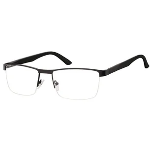 Męskie żyłkowe oprawki korekcyjne okulary zerówki 982 czarne - Okulary korekcyjne, oprawki, szkła - miniaturka - grafika 1