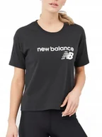 Koszulki i topy damskie - Koszulka damska New Balance WT03805BK trening fitness siłownia M - miniaturka - grafika 1