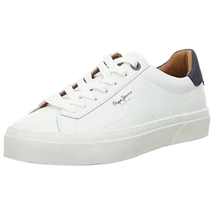 Pepe Jeans Męskie trampki Yogi Original 23, biały, 44 EU - Trampki męskie - miniaturka - grafika 1