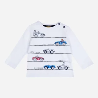 Bluzki dla chłopców - T-shirt z długim rękawem Chicco 090.06960-033 86 cm Biały (8054707675704) - grafika 1