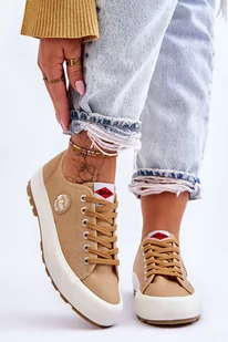 Niskie Damskie Trampki Na Platformie Lee Cooper LCW-23-44-1655L Beżowe-37 - Trampki damskie - miniaturka - grafika 1