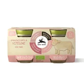 Słodkie kremy i masła - KREM Z CIELĘCINY BEZGLUTENOWY OD 4 MIESIĄCA BIO (2 x 80 g) 160 g - ALCE NERO - miniaturka - grafika 1