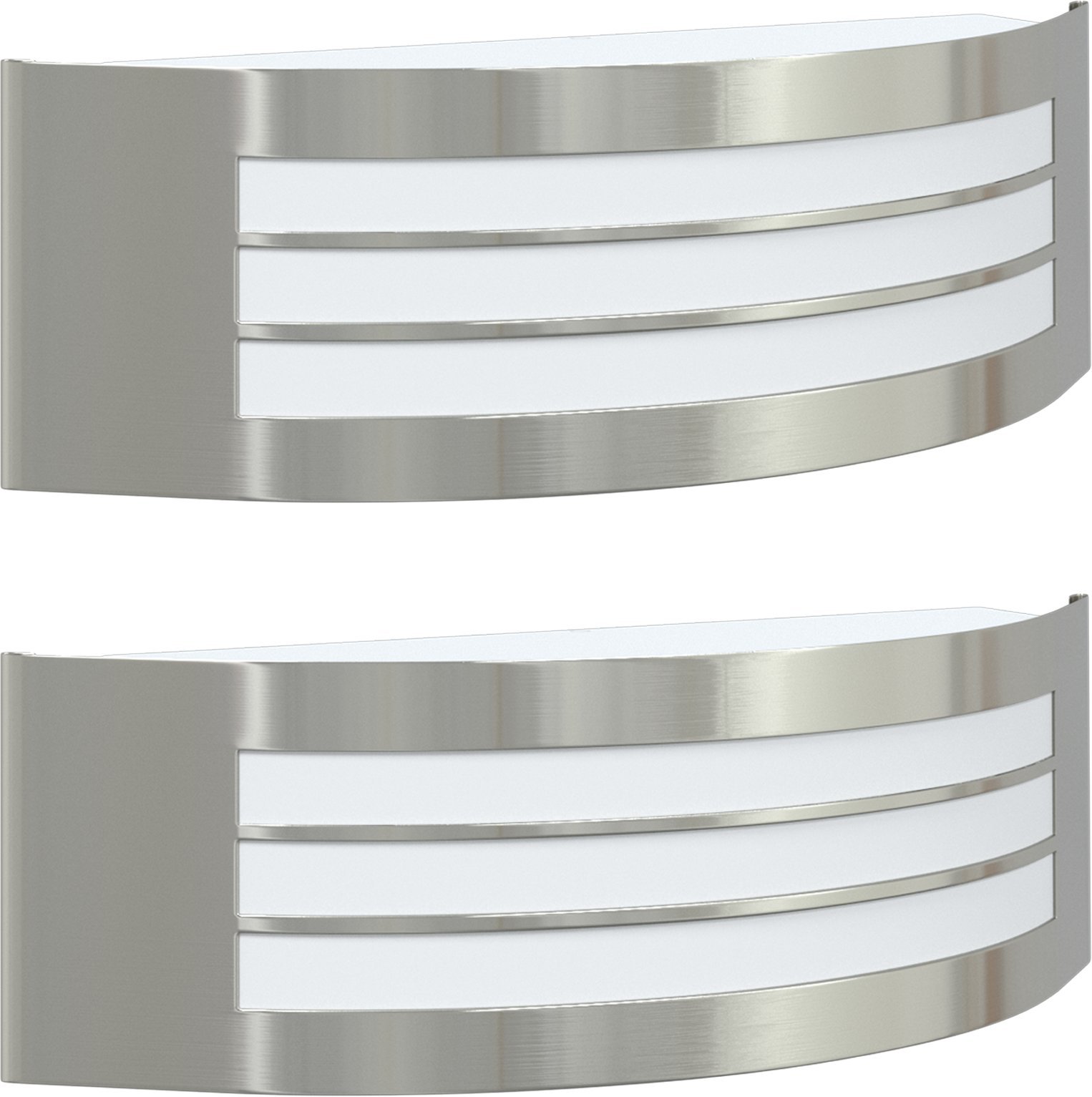 vidaXL Lampa Ścienna 2 szt. Srebrna Stal Nierdzewna IP44