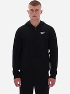 Bluzy męskie - Bluza męska rozpinana streetwear z kapturem Reebok Colton Small Logo Zi 100240560 M Czarna (1200175332664). Bluzy męskie streetwear - miniaturka - grafika 1