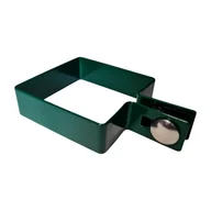 Akcesoria do ogrodzeń - Obejma początkowa 80x80 mm zielona Polimet - miniaturka - grafika 1