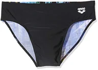 Kąpielówki męskie - Arena M City Lights Brief, męskie majtki kąpielowe, mężczyźni, 002861, czarny, 80 - miniaturka - grafika 1