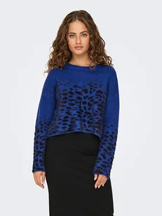 ONLY Sweter w kolorze niebiesko-czarnym - Swetry damskie - miniaturka - grafika 1