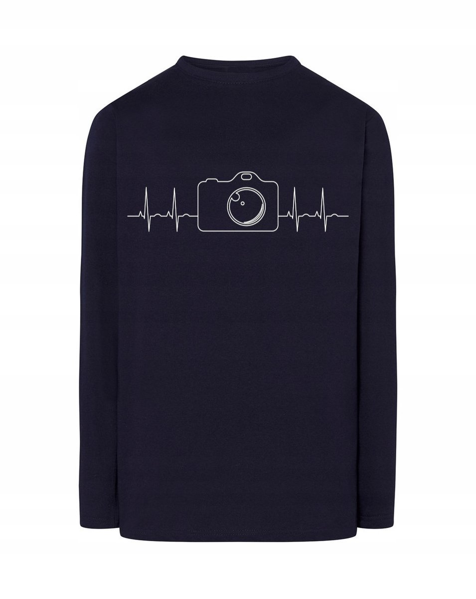 Longsleeve męski nadruk EKG APARAT r.M