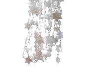 Balony i akcesoria - Girlanda gwiazdki z koralikami śnieżny biały - miniaturka - grafika 1
