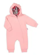 Pajacyki dla niemowląt - Niemowlęcy pajac z kapturem różowy Nicol,r.86 - miniaturka - grafika 1