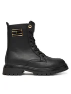 Buty dla chłopców - Tommy Hilfiger Trapery T3A5-34015-1355999 Czarny - miniaturka - grafika 1