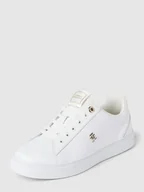 Sneakersy damskie - Sneakersy ze skóry z aplikacją z logo model ‘ESSENTIAL’ - miniaturka - grafika 1