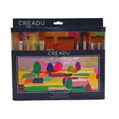 Przybory szkolne - CREADU PĘDZLE BRĄZ NYLON AKRYL 10 - miniaturka - grafika 1