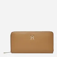 Portfele - Portfel damski na karty Tommy Hilfiger AW0AW16927-RBC Jasnobrązowy (8720638201526). Portfele - miniaturka - grafika 1