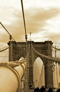 Nice Wall New York, Brooklyn Bridge - fototapeta FS0277 - Fototapety - miniaturka - grafika 1