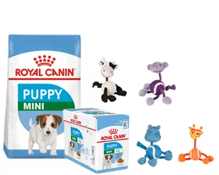 Royal Canin Mini Puppy 800g + Mini Puppy 12x85g + TRIXIE Zabawka z piłką i sznurkami w formie zwierzątek 16cm 23555-uniw - Mokra karma dla psów - miniaturka - grafika 1