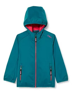 CMP Dziewczęca kurtka softshell ze stałym kapturem, butelka, 92 - Kurtki i płaszcze dla dziewczynek - miniaturka - grafika 1
