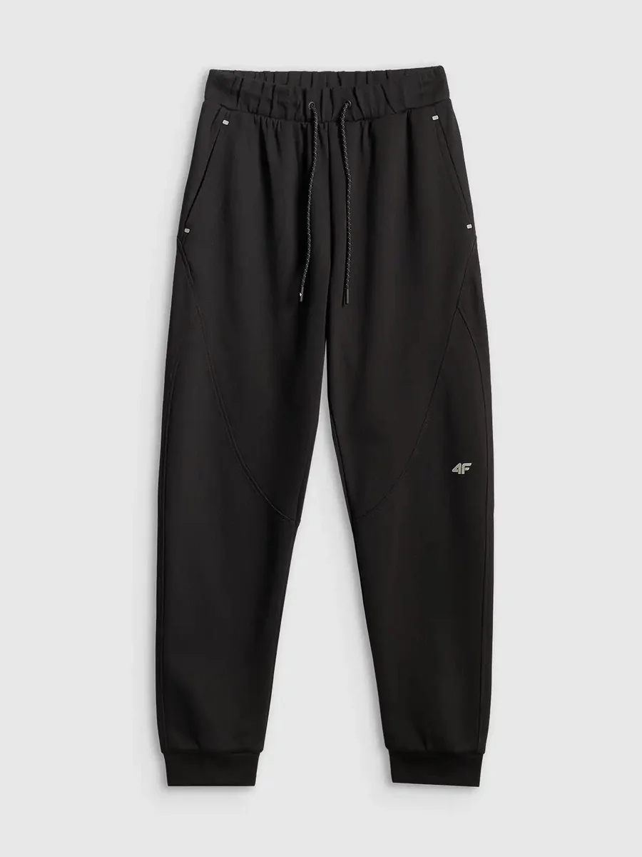 Spodnie sportowe dresowe joggery damskie czarne 4F Czarny M
