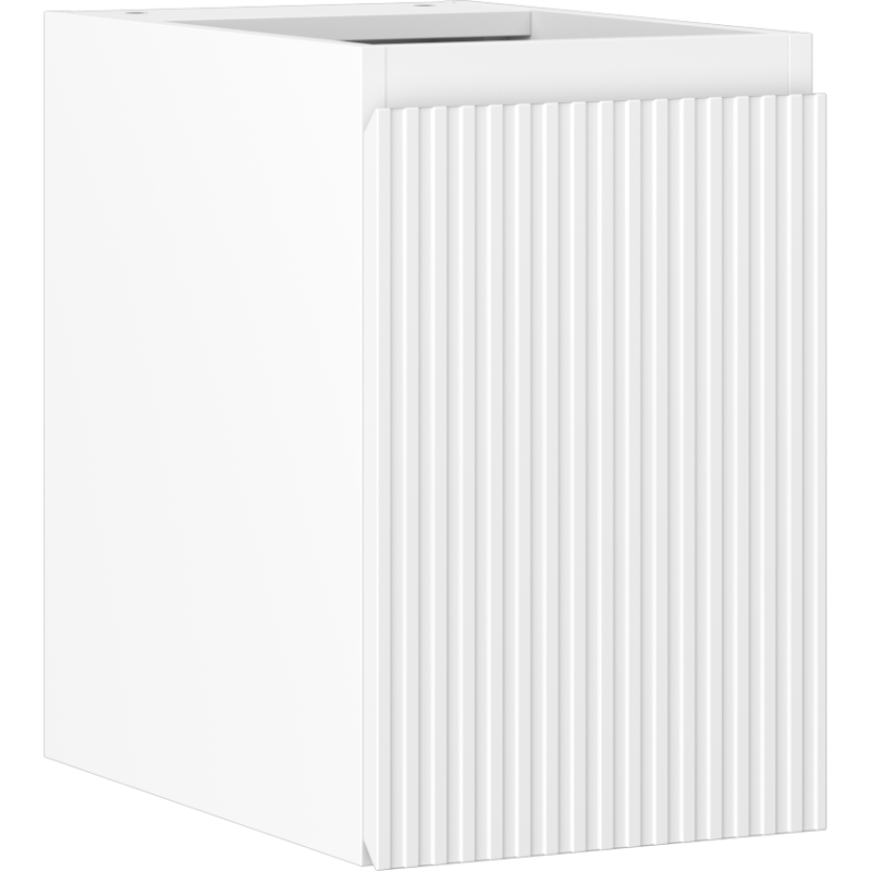 Mexen Rivel szafka łazienkowa podumywalkowa 30 cm, 1 drzwi, ryflowana, biała mat - 91A21-03047-1-BF01