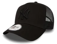 Czapki męskie - Czapka męska NEW ERA Trucker NYY z daszkiem czarna - miniaturka - grafika 1