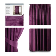 Zasłony - AmeliaHome Zasłona Velvet na taśmie 140X245 1szt. Śliwkowy - miniaturka - grafika 1