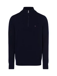 Tommy Hilfiger Męski sweter z dzianiny Mężczyźni Wełna niebieski jednolity, M - Swetry męskie - miniaturka - grafika 1