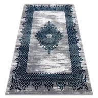 Dywany - Dywan CORE W9797 Ramka, Rozeta - Strukturalny, dwa poziomy runa, / szary niebieski 180x270 cm - miniaturka - grafika 1