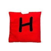 Worki na buty - Akson, Worek gimnastyczny szkolny z literą H, czerwony - miniaturka - grafika 1