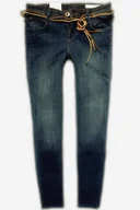 Spodnie damskie - LEE SCARLETT WORN BLUE JEANSY DAMSKIE - miniaturka - grafika 1