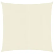 Parasole ogrodowe - vidaXL Żagiel przeciwsłoneczny, 160 g/m, kremowy, 4x4 m, HDPE vidaXL - miniaturka - grafika 1