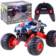 Samochody i pojazdy dla dzieci - ﻿Duże Sterowane Auto Monster Dino 4x4 Pilot Rc0537c - miniaturka - grafika 1