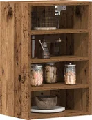 Szafki kuchenne - vidaXL vidaXL Szafka wisząca z szybą, stare drewno, 40x29,5x60 cm - miniaturka - grafika 1