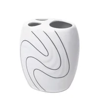 Kubki na szczoteczki do zębów - Pojemnik na szczoteczki Wave biały - miniaturka - grafika 1