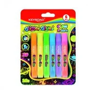 Przybory szkolne - Klej brokatowy fluorescencyjny 10g 6 kolodów - miniaturka - grafika 1
