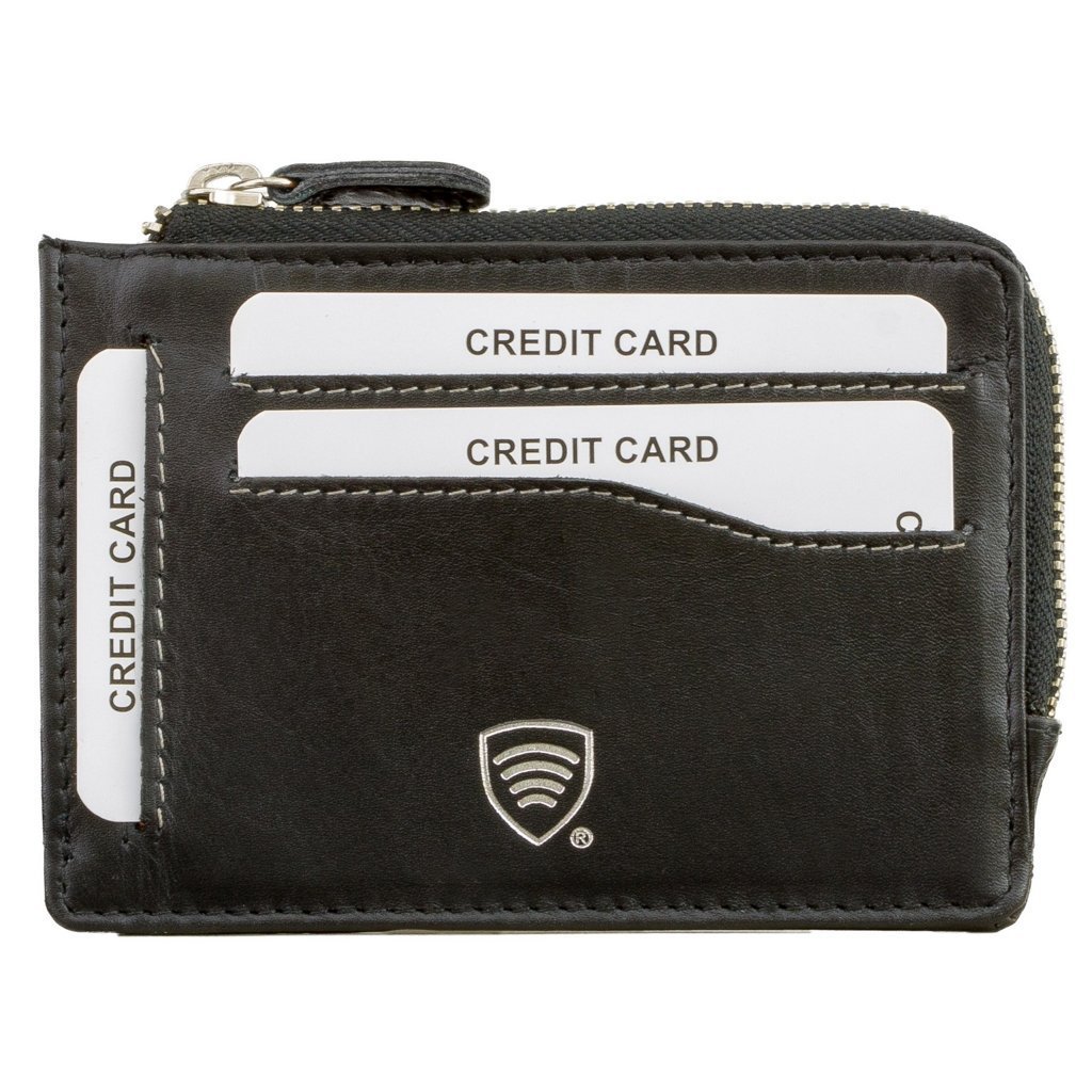 Koruma, Etui na karty i pieniądze RFID, czarne, 8x11,5 cm